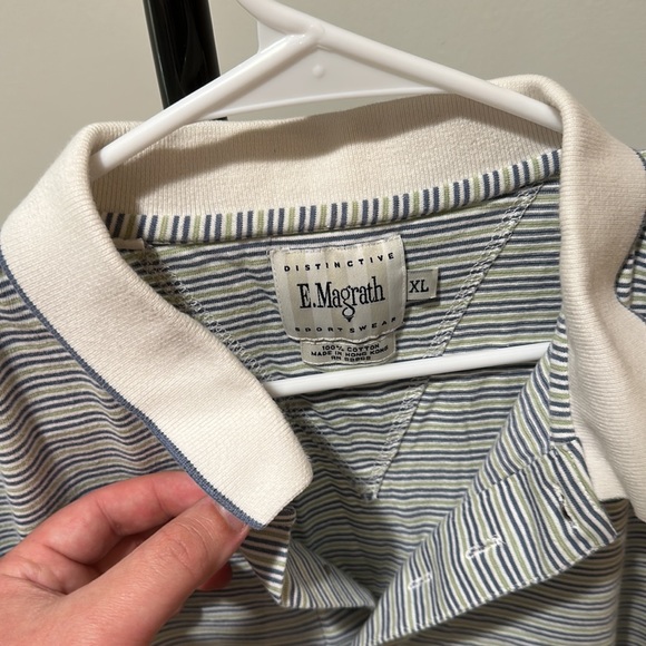 E. Magrath Cotton Striped Polo - Picture 2 of 4